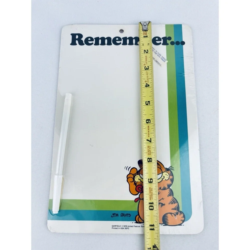 Vintage GARFIELD Remember 1978 Memo Wipe Off Erase Board Webway NOS Sealed‎